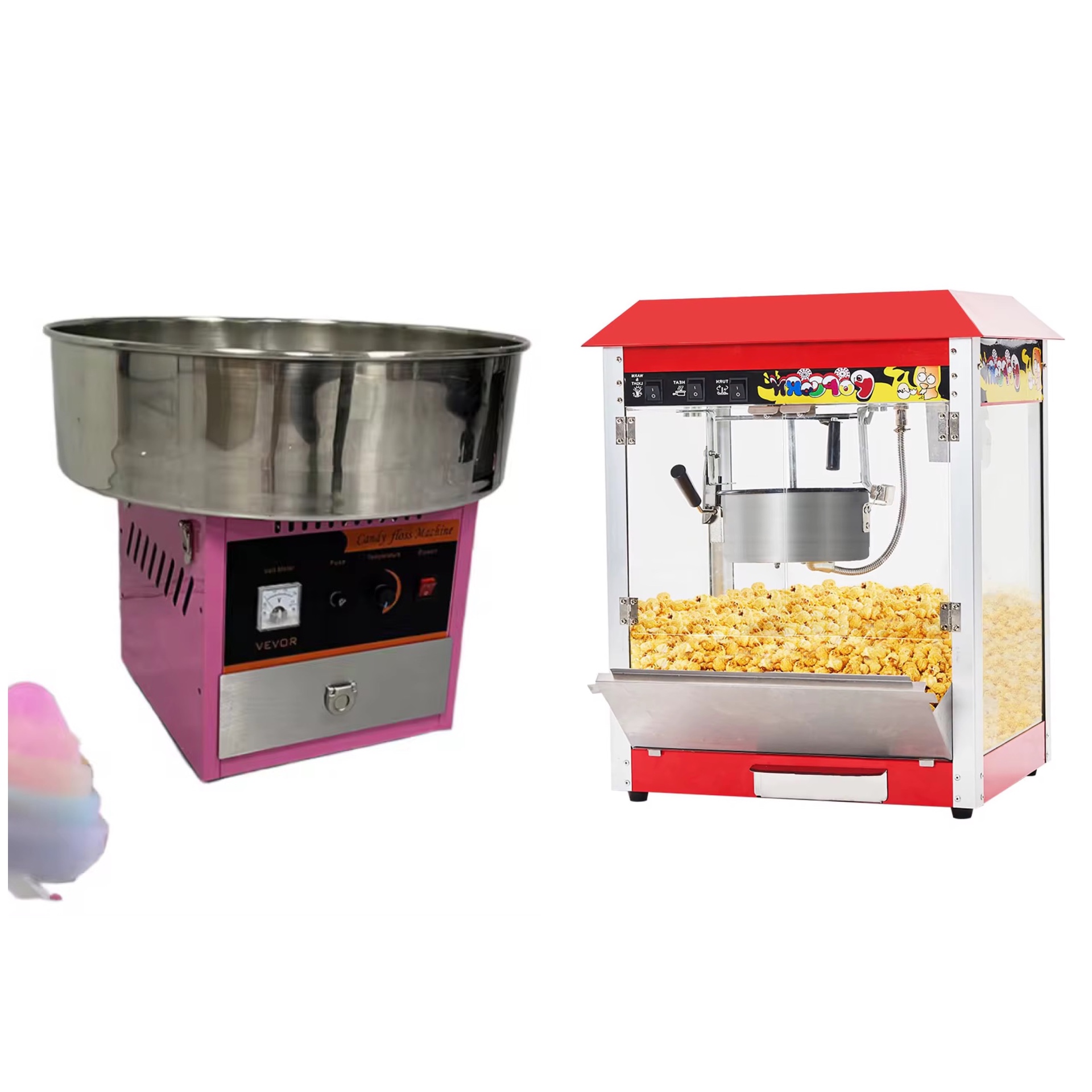 Machine à barbe à papa + machine à popcorn